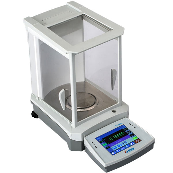 Analytical balance with touch screen