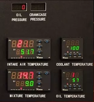 Octane Rating Engine Temperature control Panel